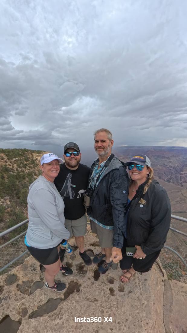 The four at the canyon rim in a 360 shot